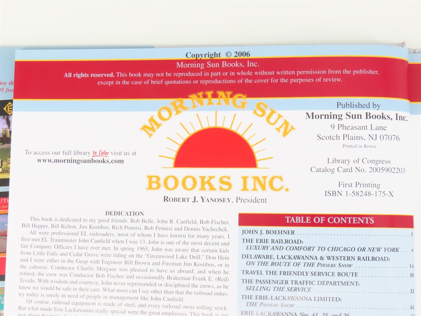 Morning Sun Erie Lackawanna Through Passenger Service Vol. 1: 1960-1965 HC Book