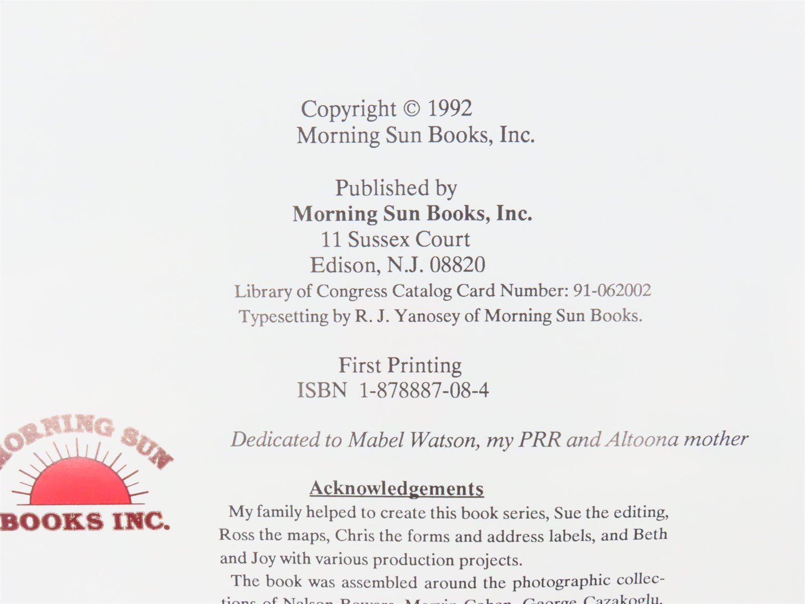 Morning Sun Books Pennsy Steam Years V. 1 by David R. Sweetland ©1992 HC Book