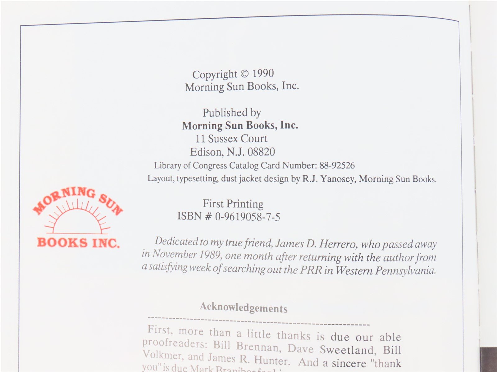 Morning Sun Books Pennsy Diesel Years V. 3 by Robert J. Yanosey ©1990