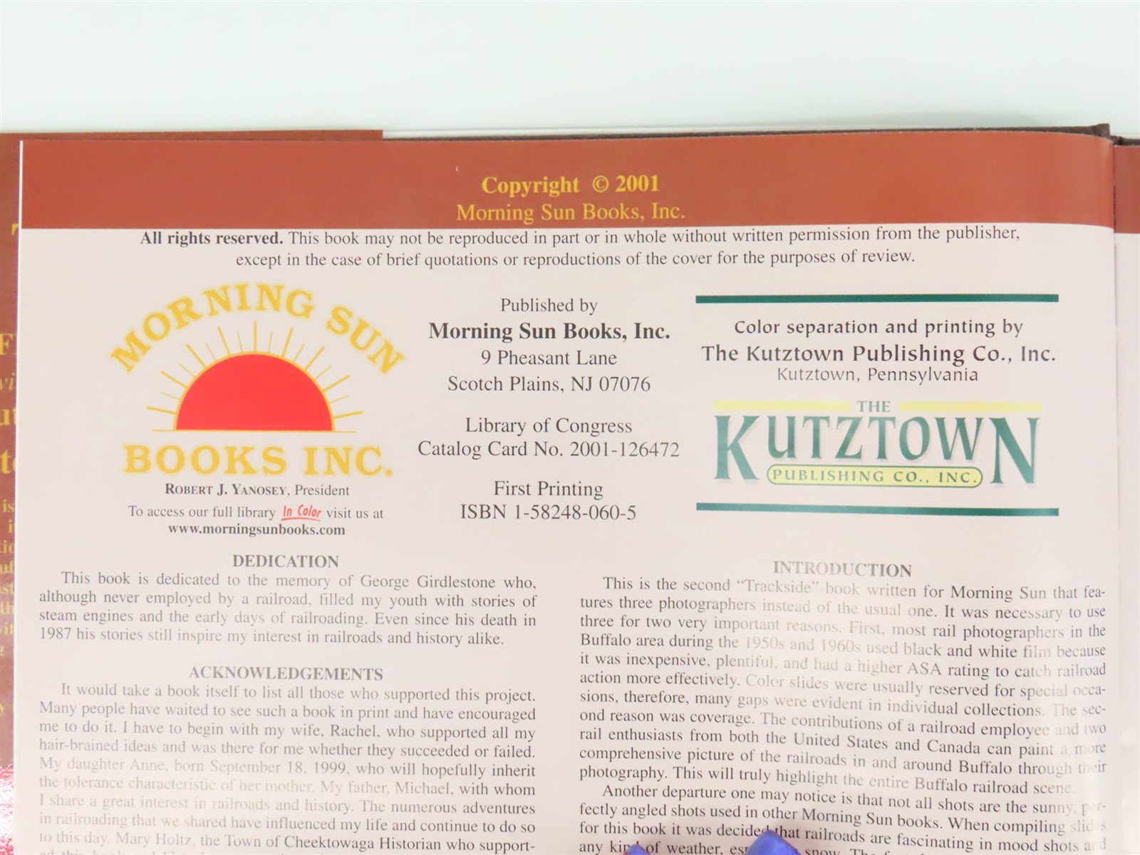 Morning Sun Books Trackside around Buffalo 1953-1976 by Stephan M. Koenig ©2001