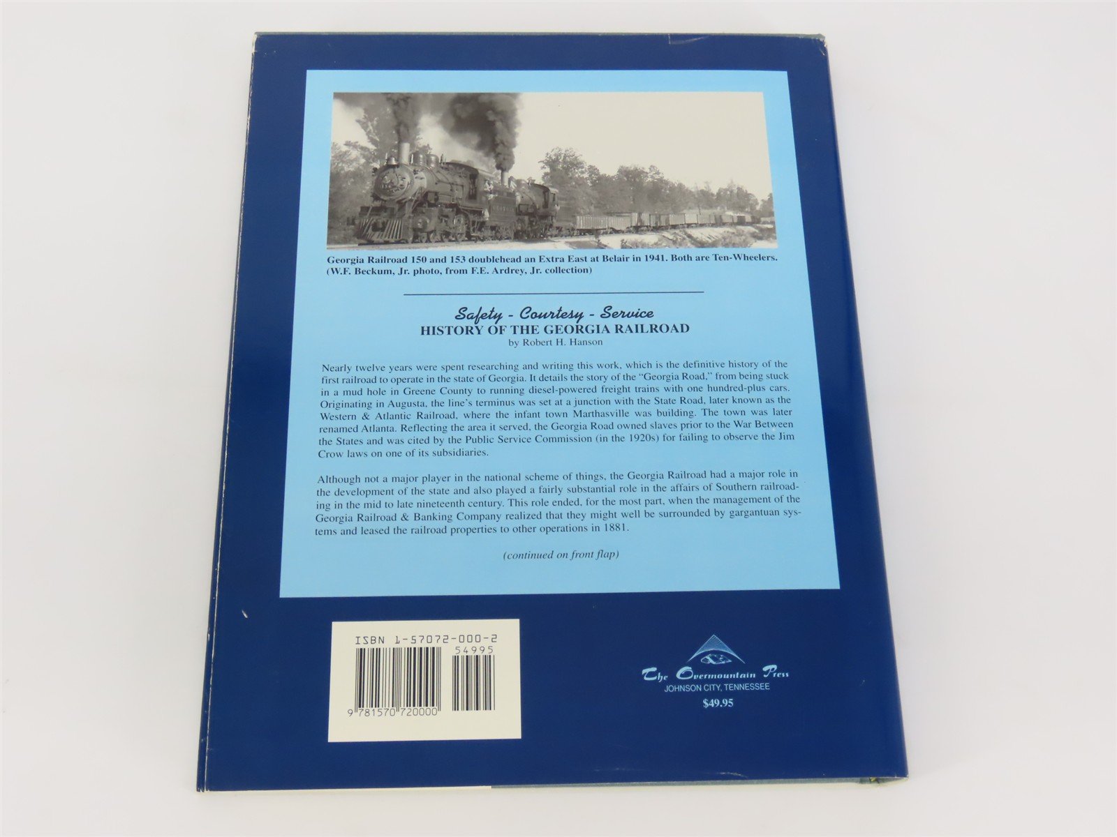History Of The Georgia Railroad by Robert H. Hanson ©1996 HC Book