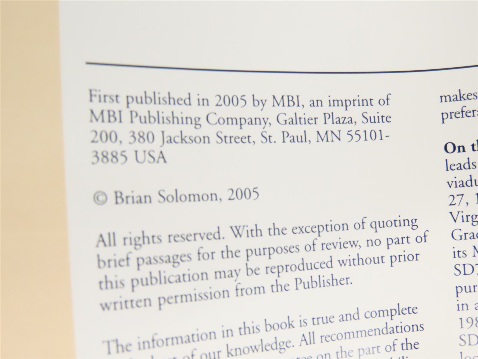 MBI Railroad Color History: CSX by Brian Solomon ©2005 HC Book