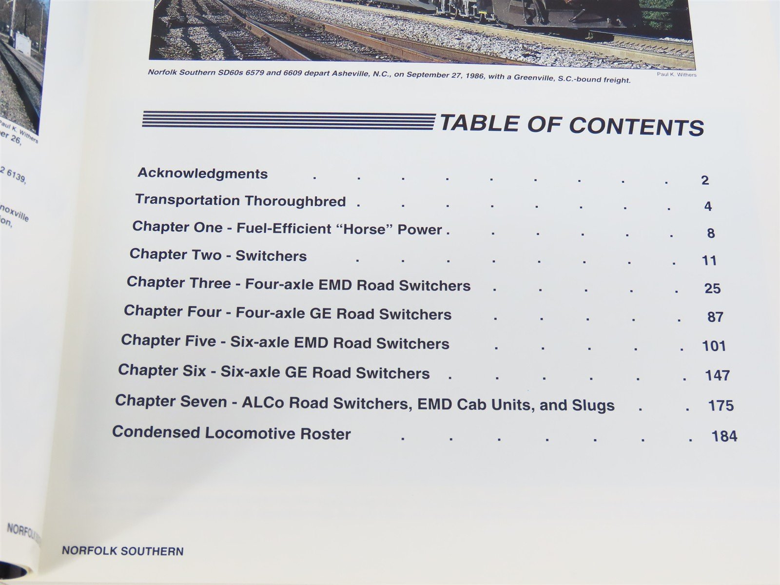 Norfolk Southern Motive Power Review 1982-1994 by Withers & Bowers ©1995 SC Book