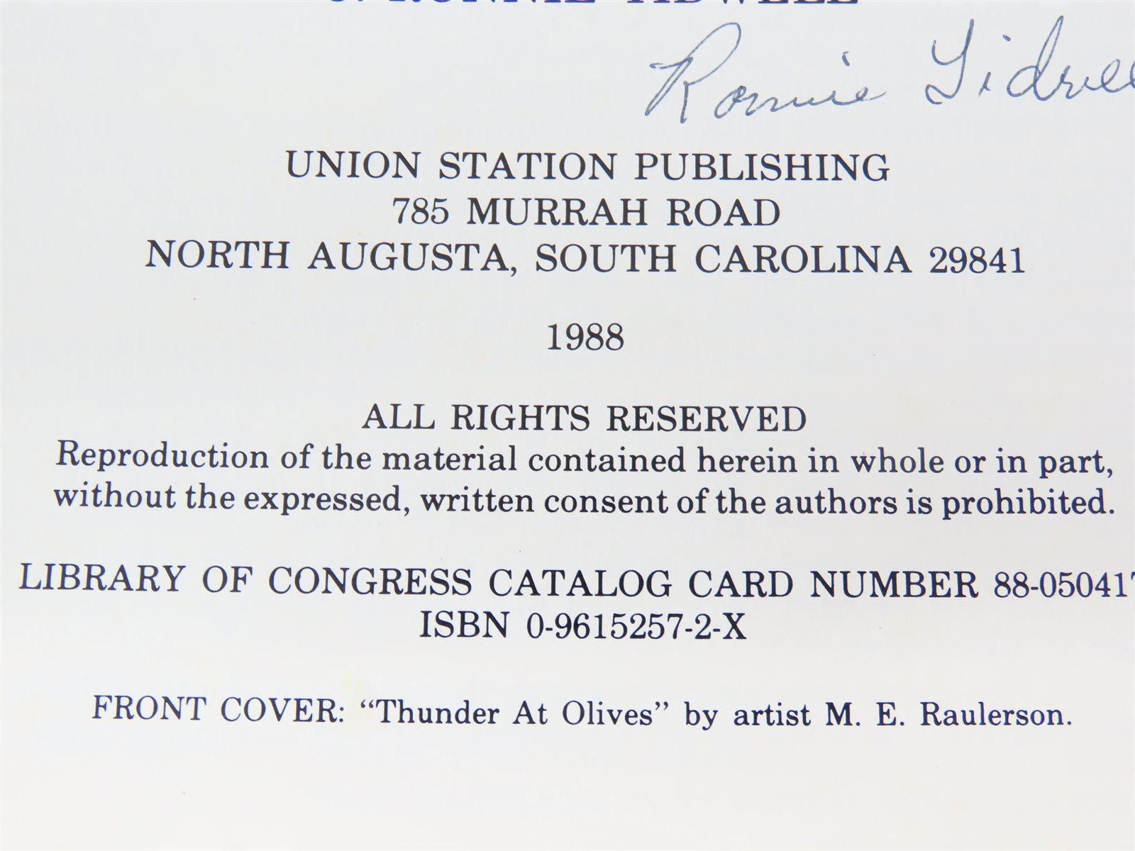 Seaboard Air Line Railway Album by Langley, Beckum & Tidwell ©1988 SC Bk- SIGNED