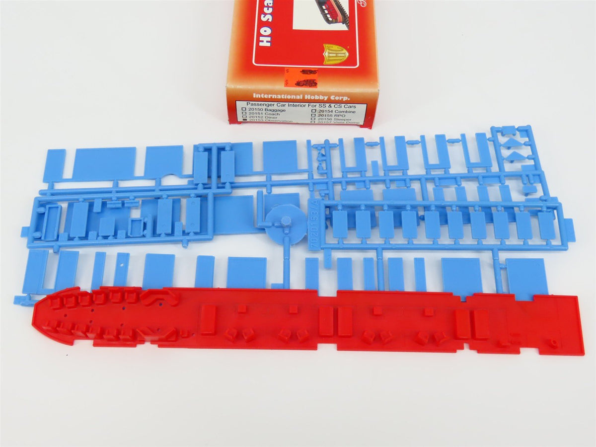 LOT of 3 HO International Hobby Corp Passenger Car Interiors