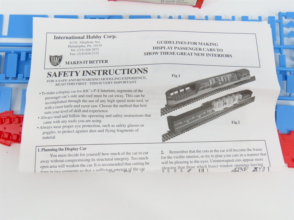 LOT of 3 HO International Hobby Corp Passenger Car Interiors