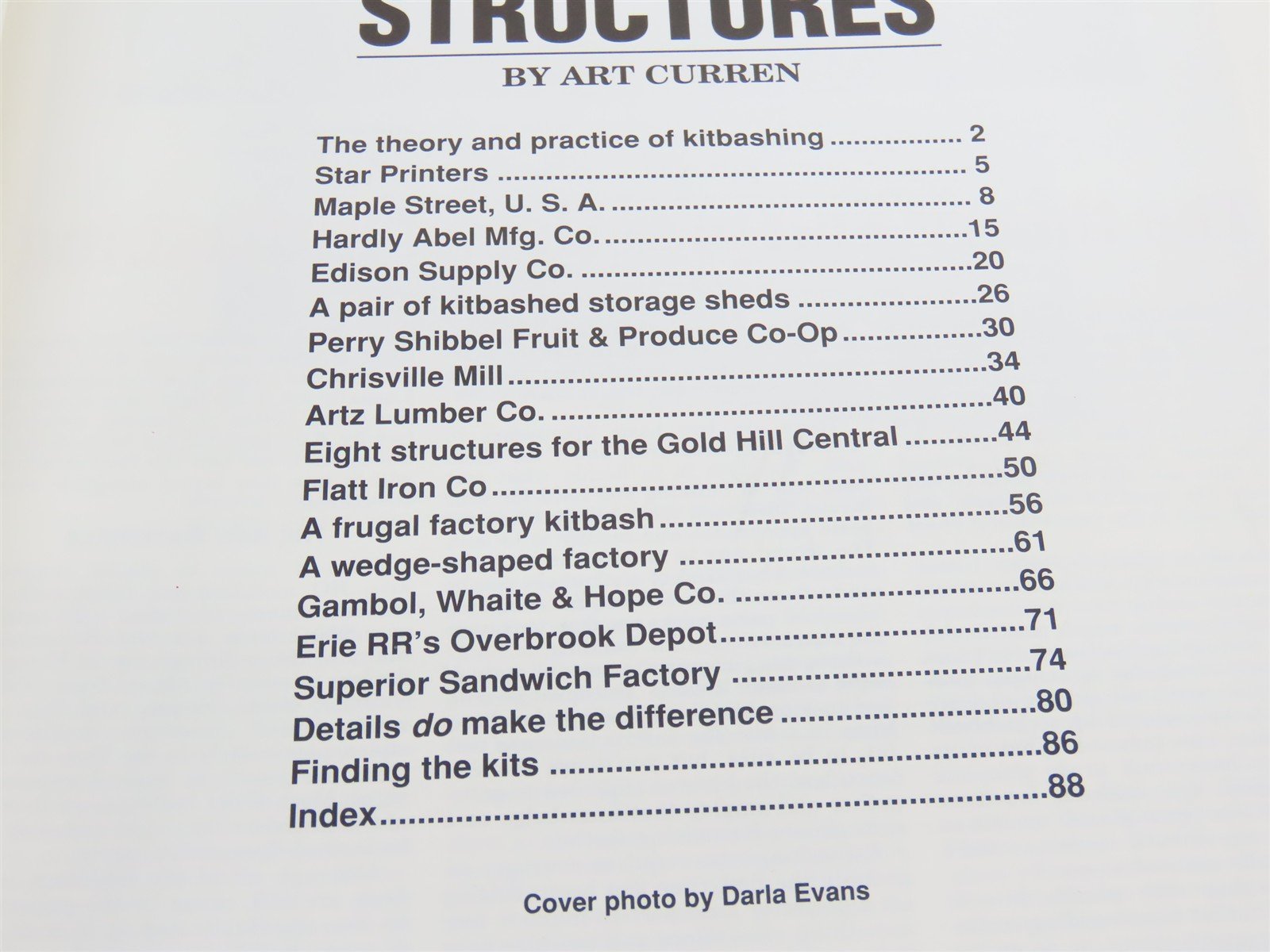 Kitbashing HO Model Railroad Structures by Art Curren ©1994 SC Book