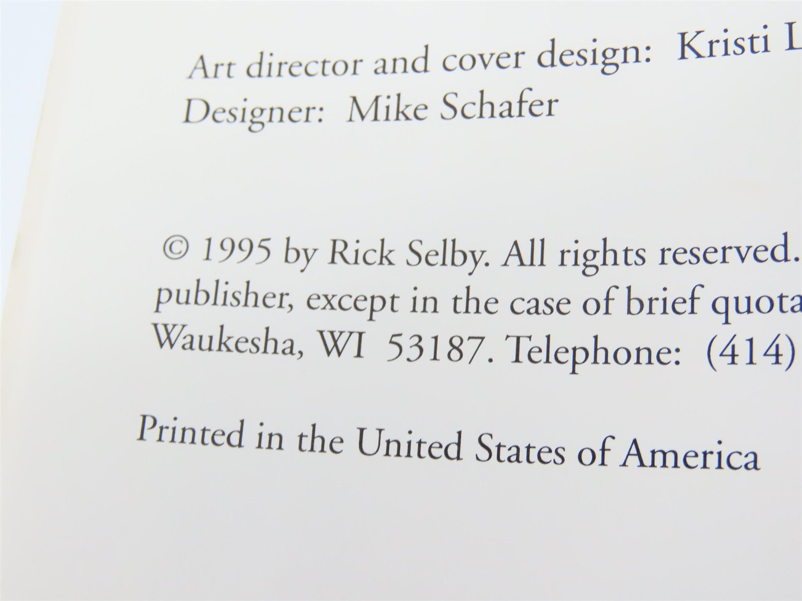 HO Railroad From Set to Scenery by Rick Selby ©1995 SC Book