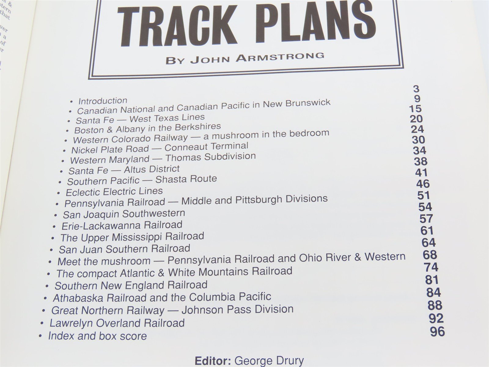 Model Railroad Handbook No. 44 - 20 Custom Designed Track Plans by Armstrong