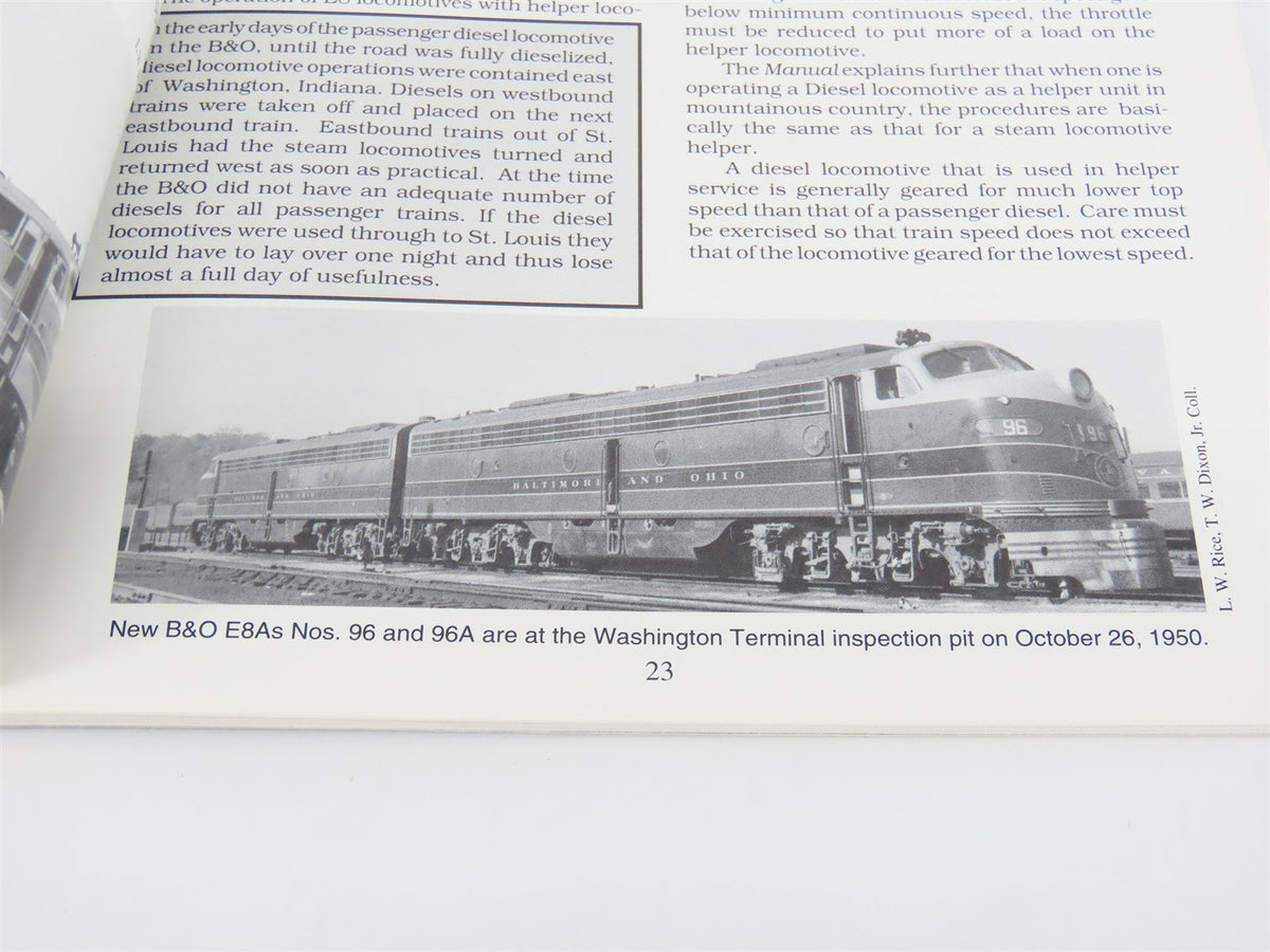 Baltimore &amp; Ohio E-Unit Diesel Passenger Locomotives by Nuckles &amp; Dixon ©1994