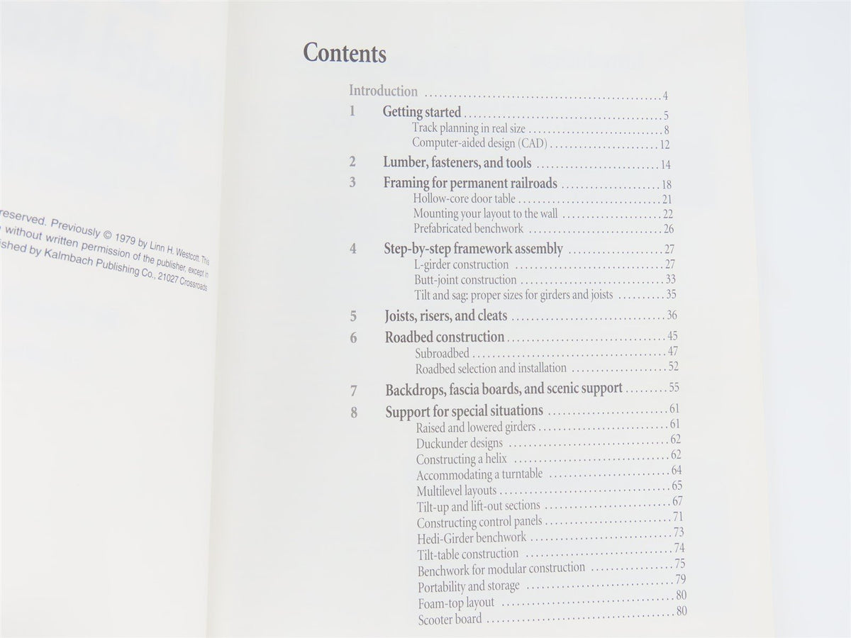 How To Build Model Railroad Benchwork 2nd Edition by Linn H Westcott ©1996 SC Bk