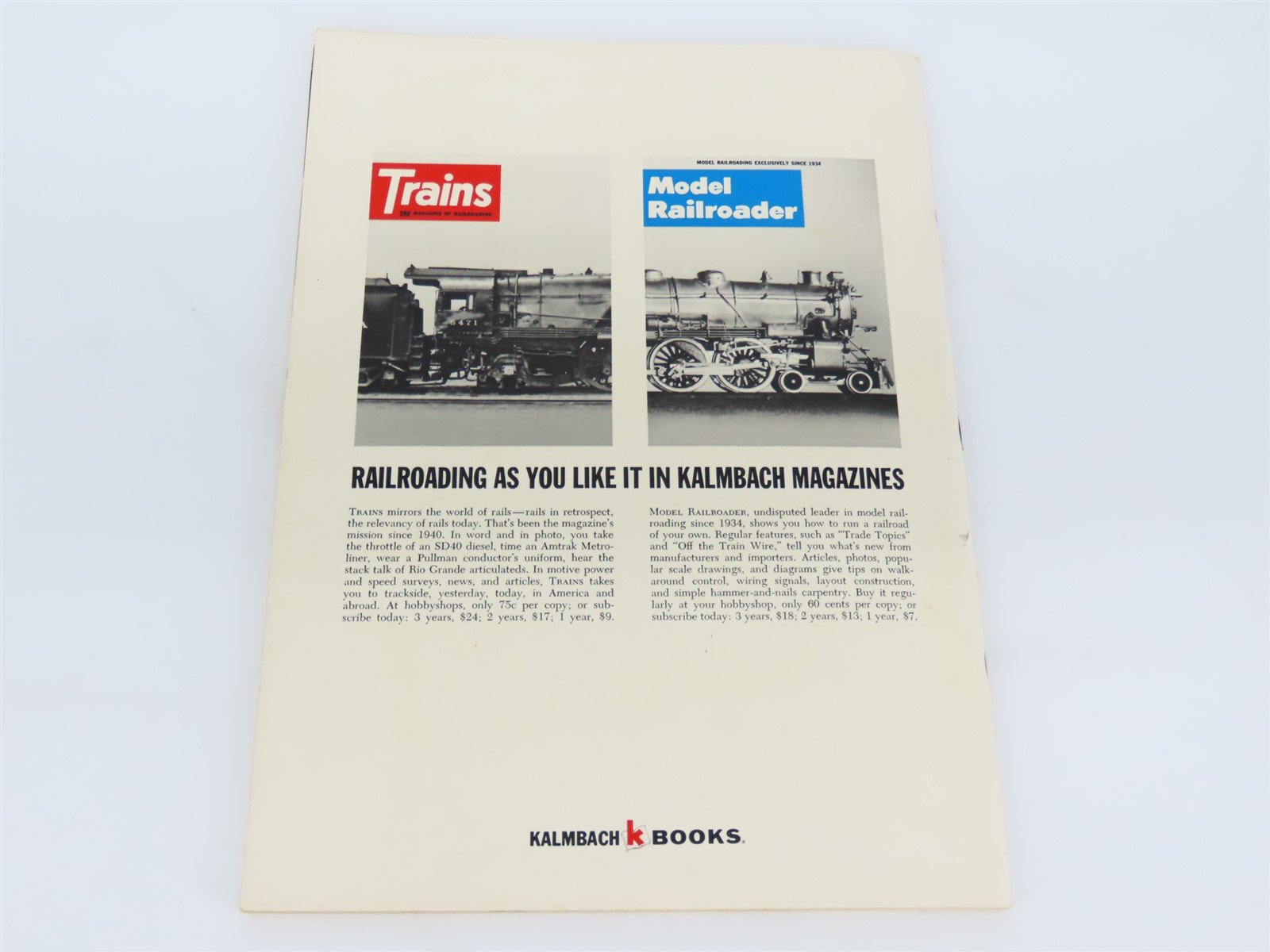 Bridge & Buildings For Model Railroads by Willard V. Anderson, Editor ©1973 Book