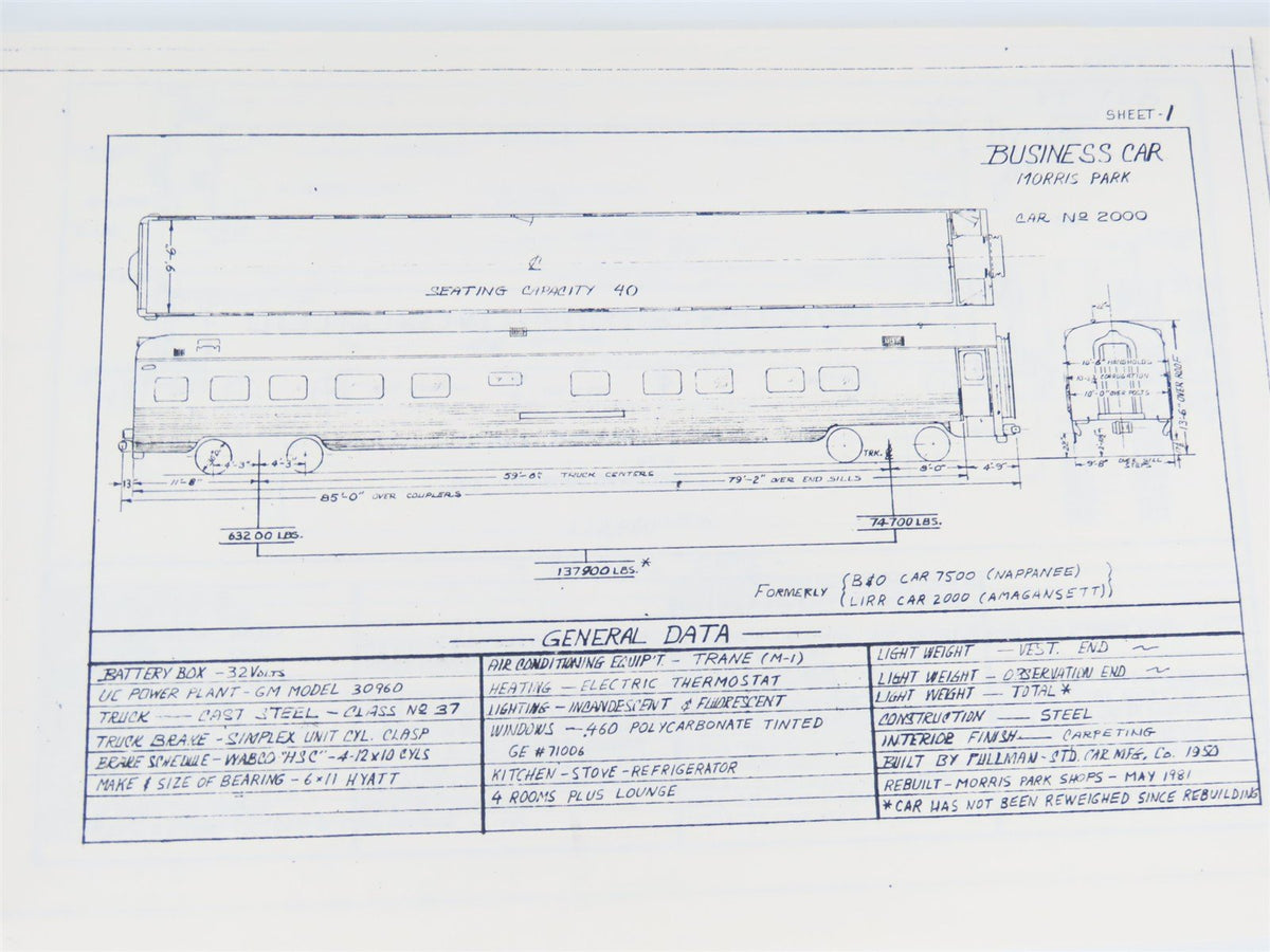 The Long Island Rail Road Equipment Diagrams ©1982 SC Book