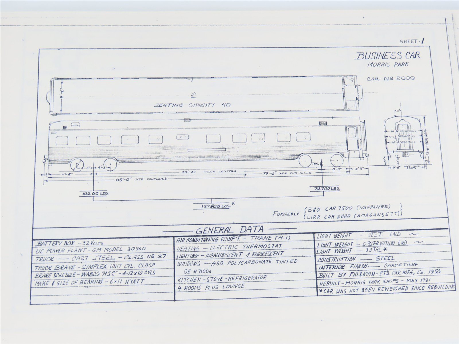 The Long Island Rail Road Equipment Diagrams ©1982 SC Book
