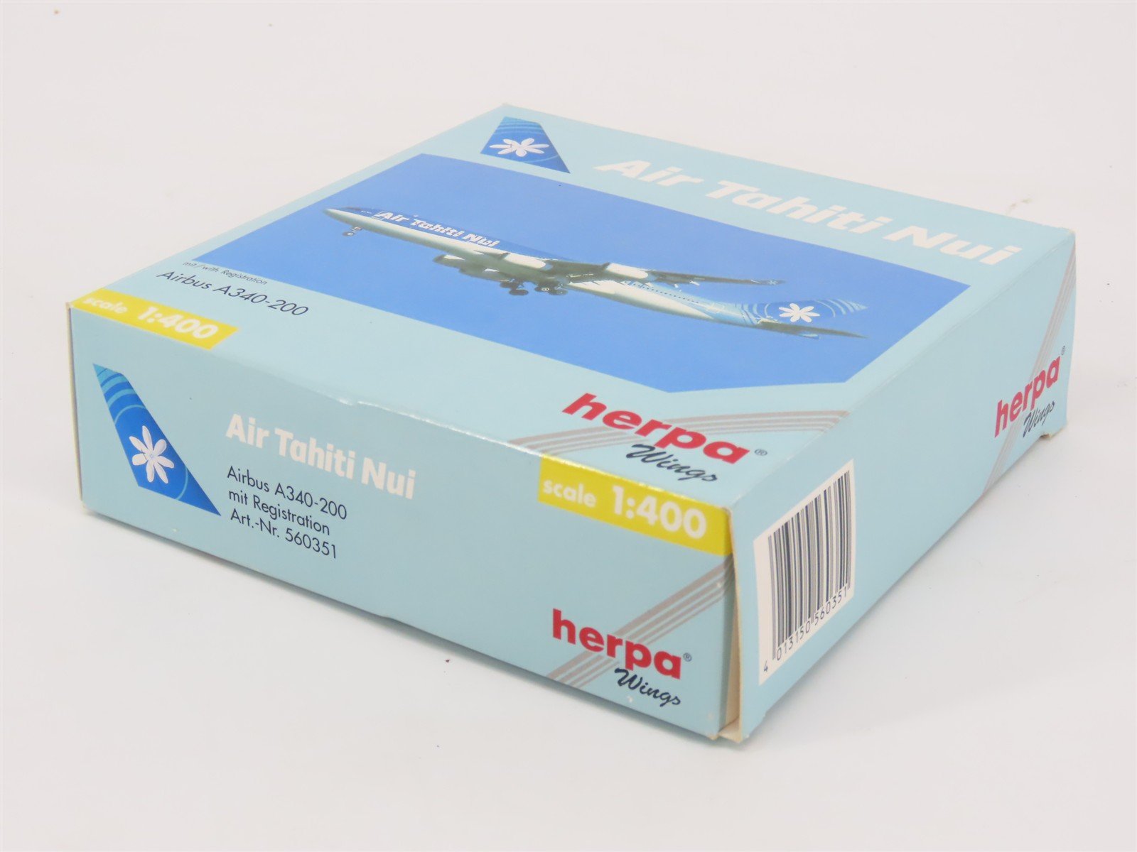 1:400 Scale Herpa Wings Die-Cast Air Tahiti Nui Airbus A340-200 F-OITN