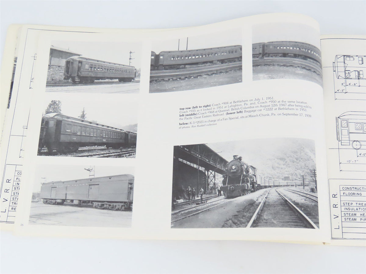 Lehigh Valley Railroad Passenger Cars Photo &amp; Diagram Book No. 1 ©1980 SC Book