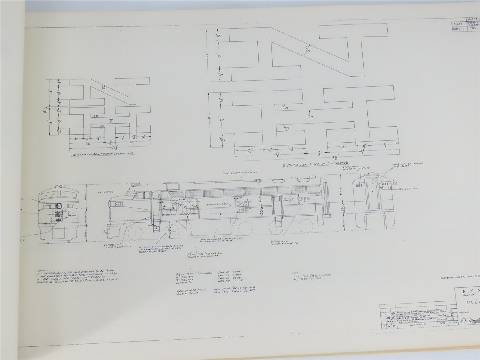 NH Diesel Locomotive And Electric Locomotive Painting & Lettering Diagram