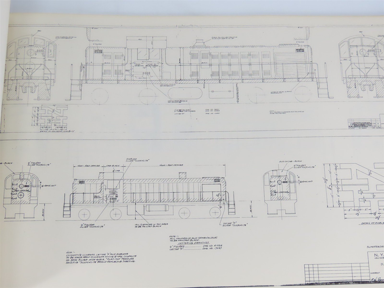NH Diesel Locomotive And Electric Locomotive Painting & Lettering Diagram