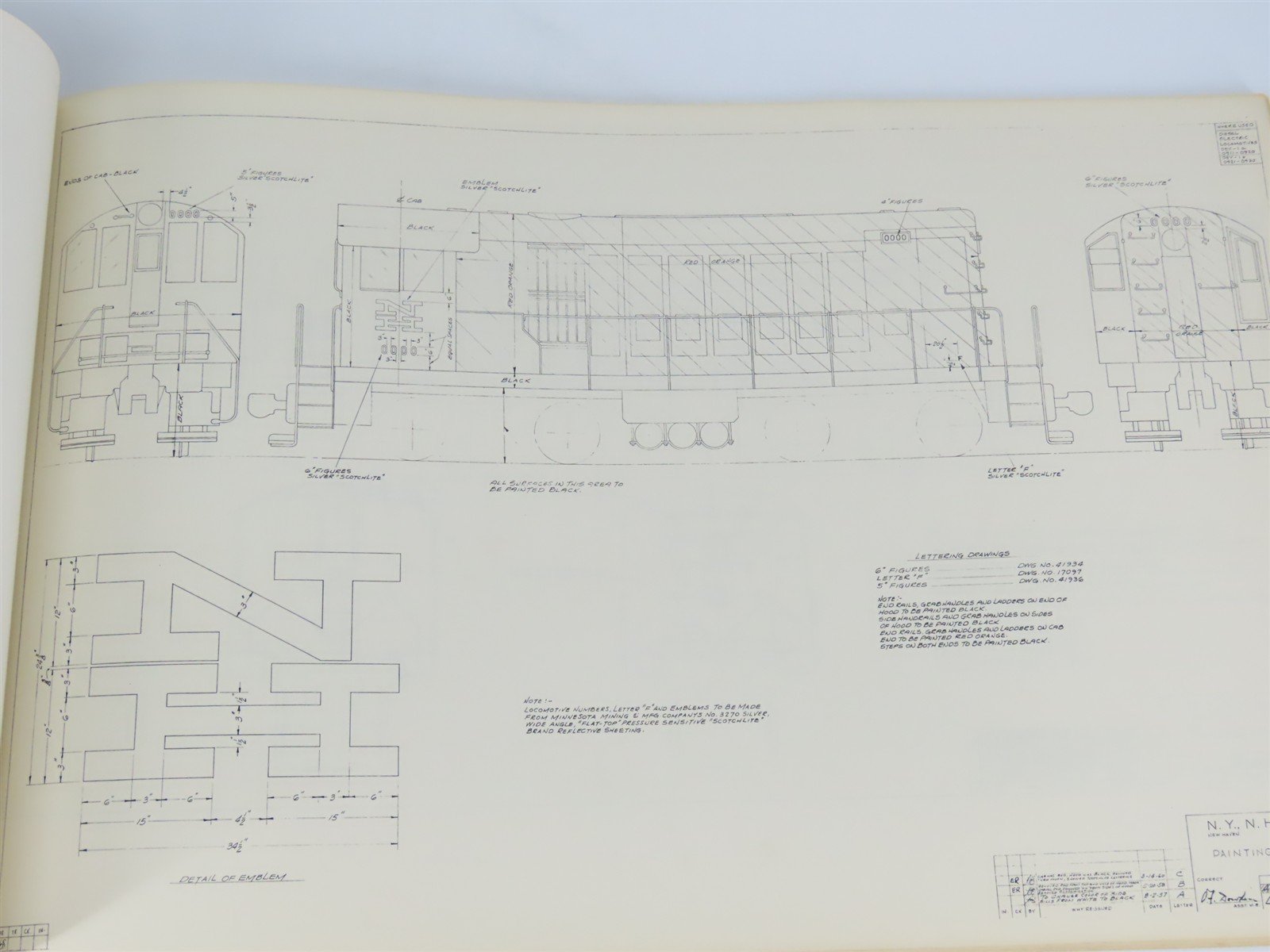 NH Diesel Locomotive And Electric Locomotive Painting & Lettering Diagram