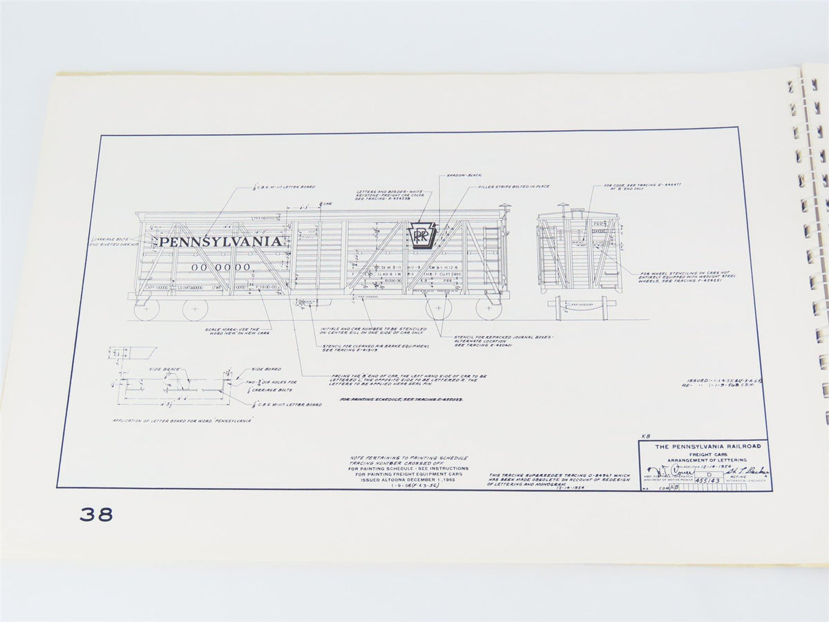 PRR Compendium V. 1 Freight Car Lettering Arrangements 1954-1968 ©1989 SC Book