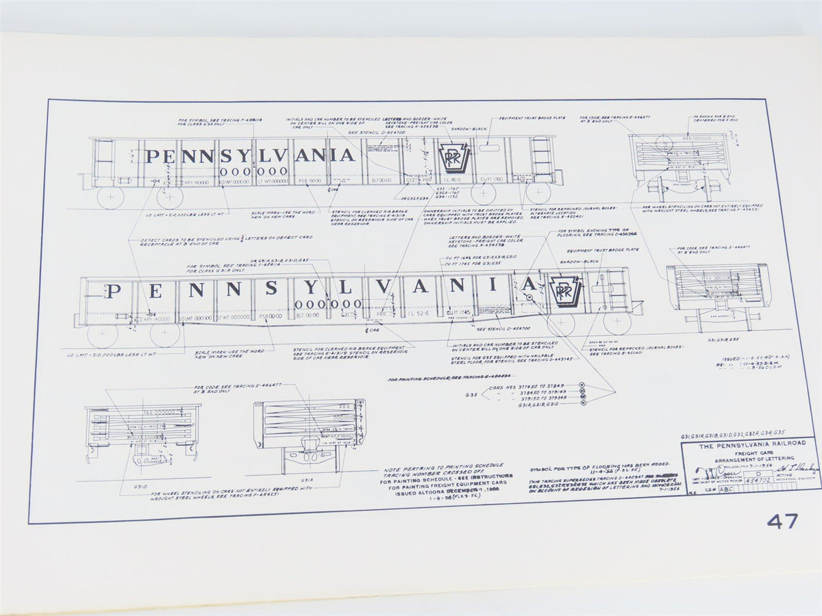 PRR Compendium V. 1 Freight Car Lettering Arrangements 1954-1968 ©1989 SC Book