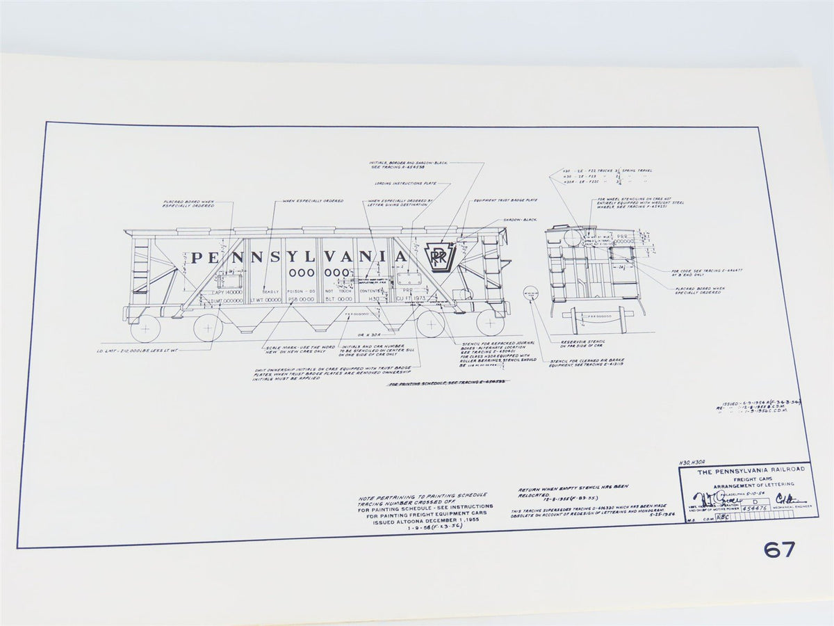 PRR Compendium V. 1 Freight Car Lettering Arrangements 1954-1968 ©1989 SC Book
