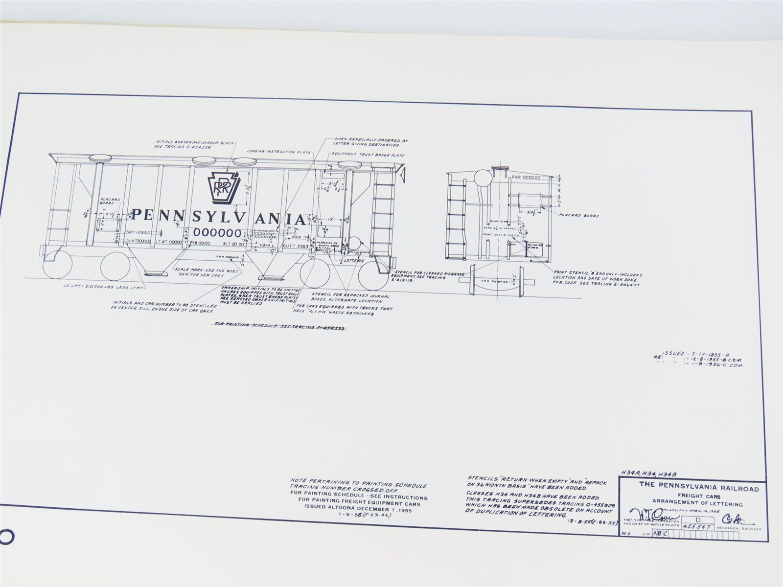 PRR Compendium V. 1 Freight Car Lettering Arrangements 1954-1968 ©1989 SC Book