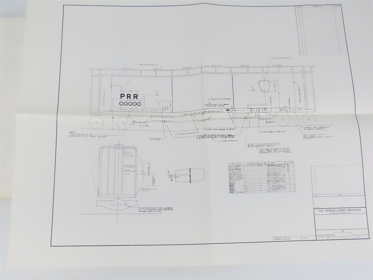 PRR Compendium V. 1 Freight Car Lettering Arrangements 1954-1968 ©1989 SC Book