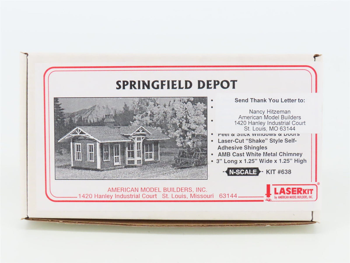 N 1/160 Scale American Model Builders Laserkit Kit #638 Springfield Depot Sealed