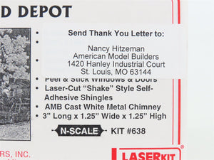 N 1/160 Scale American Model Builders Laserkit Kit #638 Springfield Depot Sealed