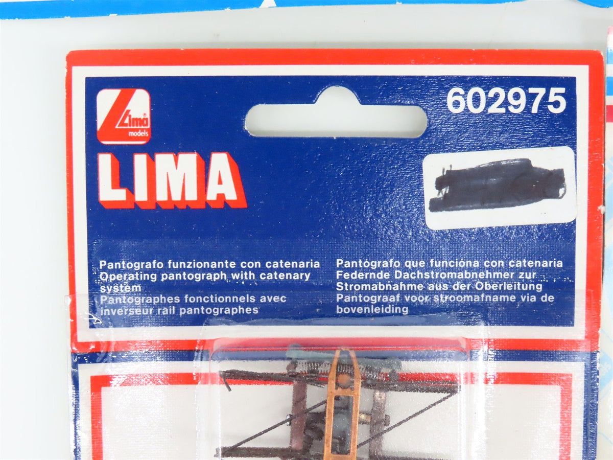 LOT of 6 HO Lima 602976 &amp; 602975 European Electric Pantograph Replacement Kits