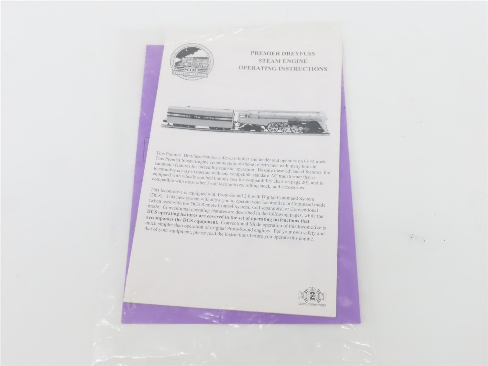 O Gauge 3-Rail MTH 20-3045-1 NYC 4-8-4 Dreyfuss Steam Loco #5445 DOES NOT RUN