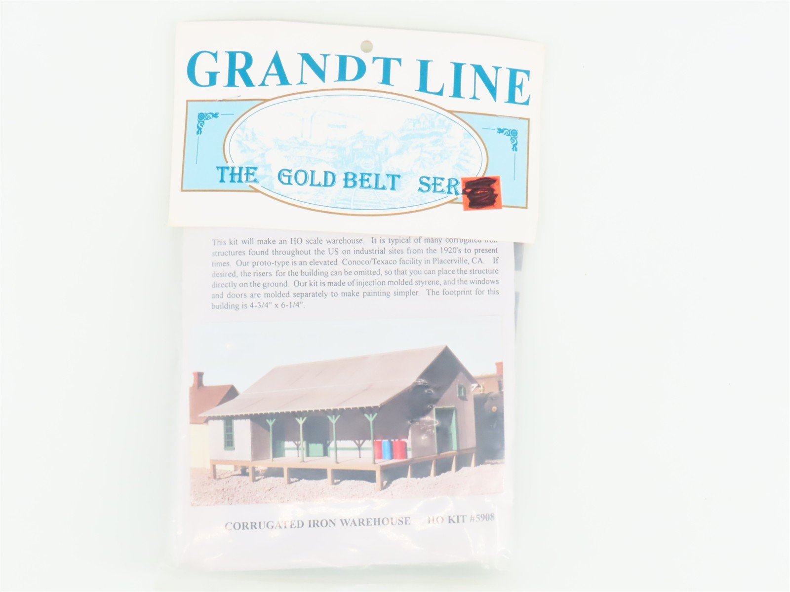 HO 1/87 Scale Grandt Line Gold Belt Kit #5908 Corrugated Iron Warehouse