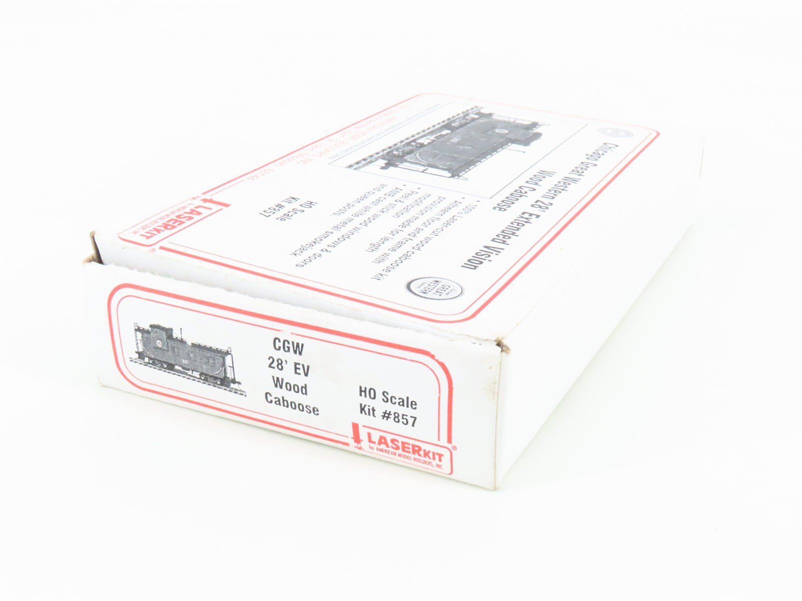 HO American Model Builders Laserkit #857 Undecorated CGW Extended Vision Caboose