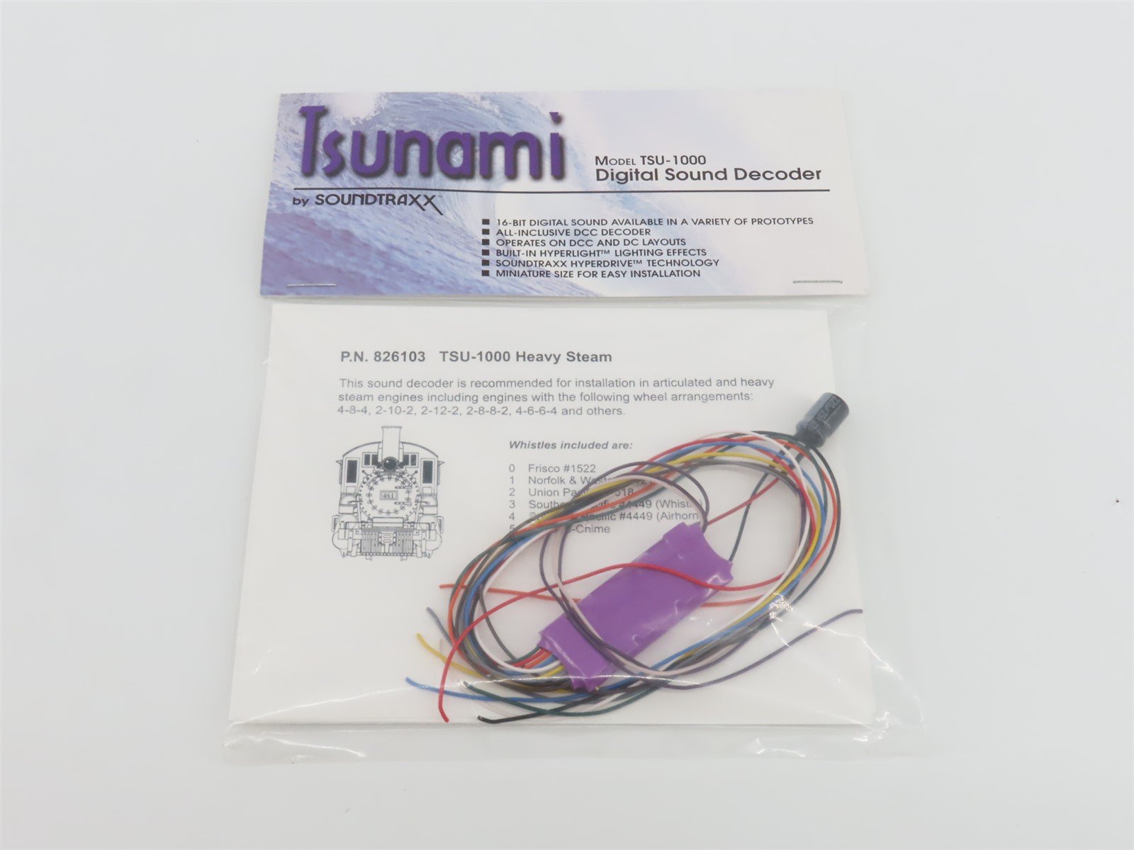 HO 1/87 Scale Soundtraxx Tsunami TSU-1000 DCC Sound Decoder Heavy Steam