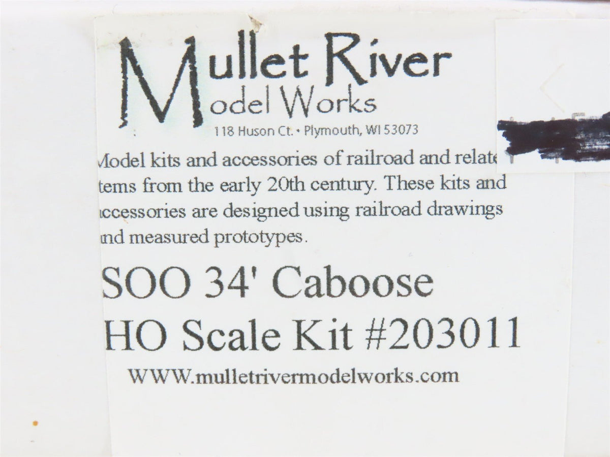 HO Scale Mullet River Kit #203011 SOO Line 34&#39; Caboose