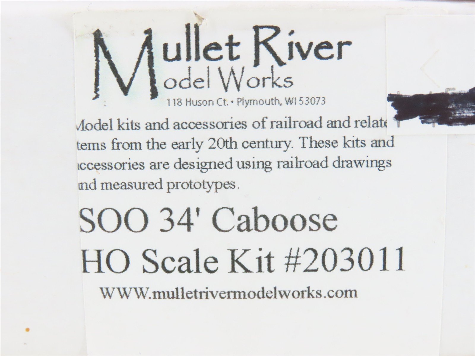 HO Scale Mullet River Kit #203011 SOO Line 34' Caboose