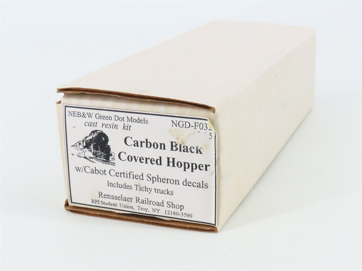 HO Scale NEB&amp;W Green Dot Models Kit #NGD-F032 Cabot 3-Bay Covered Hopper