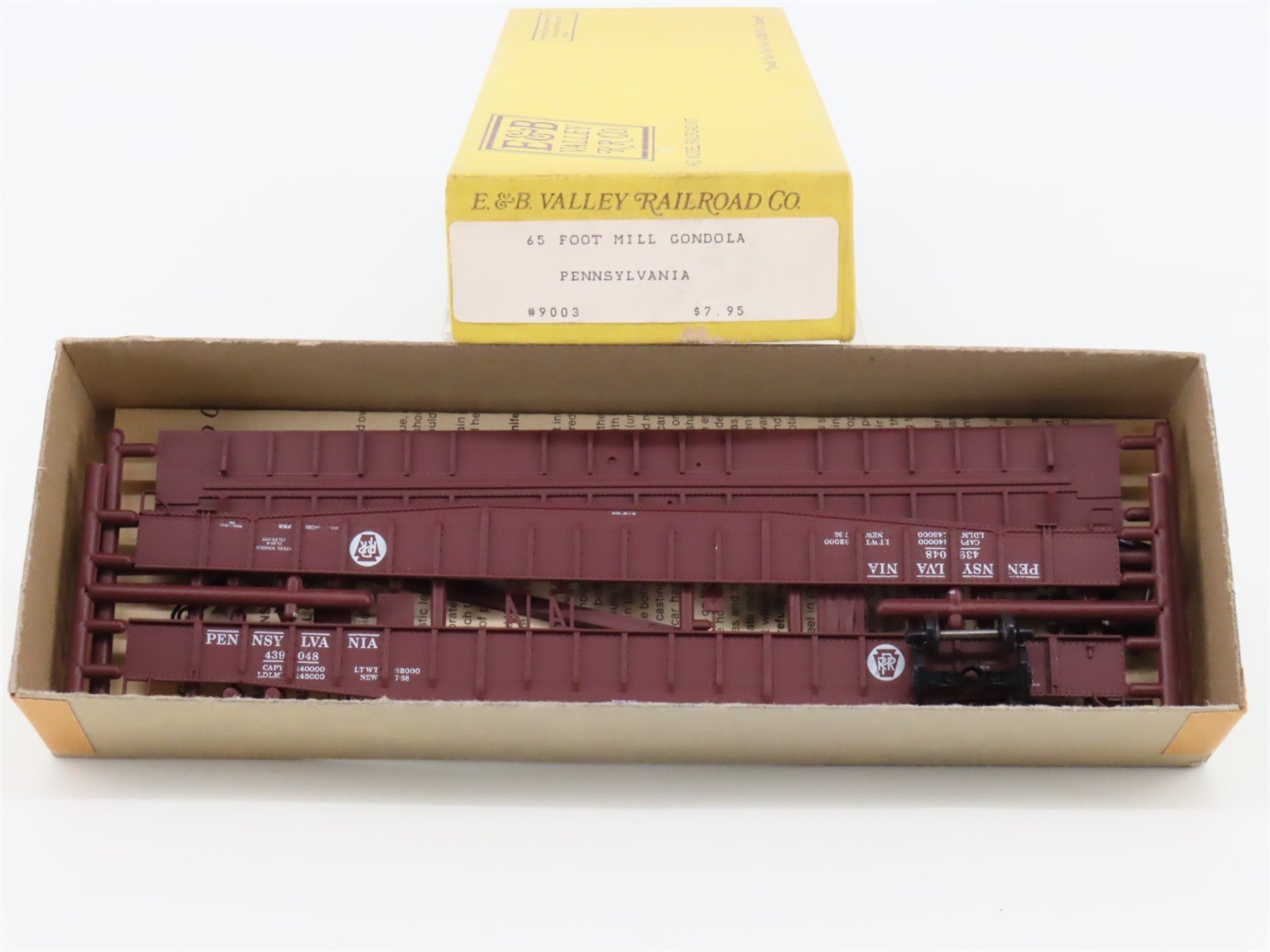 HO Scale E&B Valley Kit #9003 PRR Pennsylvania Railroad 65' Gondola #439048