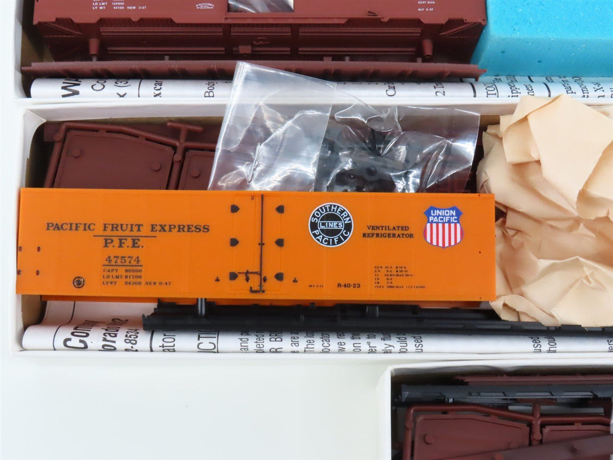 LOT of 11 HO InterMountain Kits WFEX/PFE/GN/WP/MDT/CB&amp;Q/ATSF Box Cars &amp; Reefers