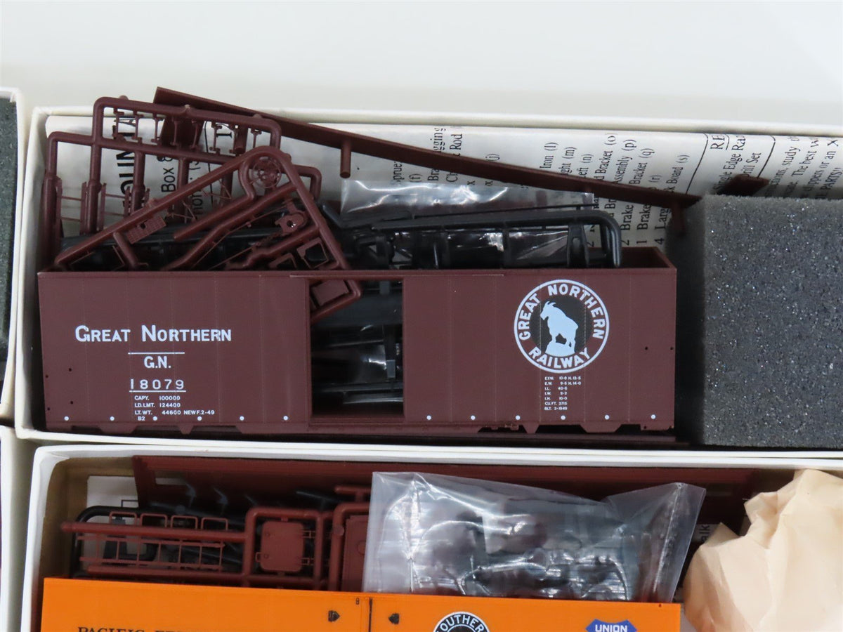 LOT of 11 HO InterMountain Kits WFEX/PFE/GN/WP/MDT/CB&amp;Q/ATSF Box Cars &amp; Reefers
