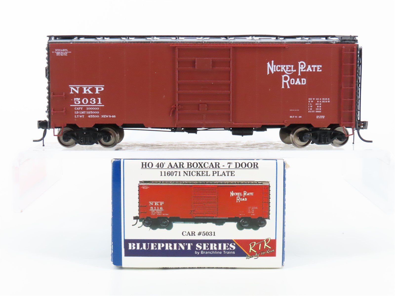 HO Branchline Blueprint Series 116071 NKP Nickel Plate Road 40' Box Car #5031