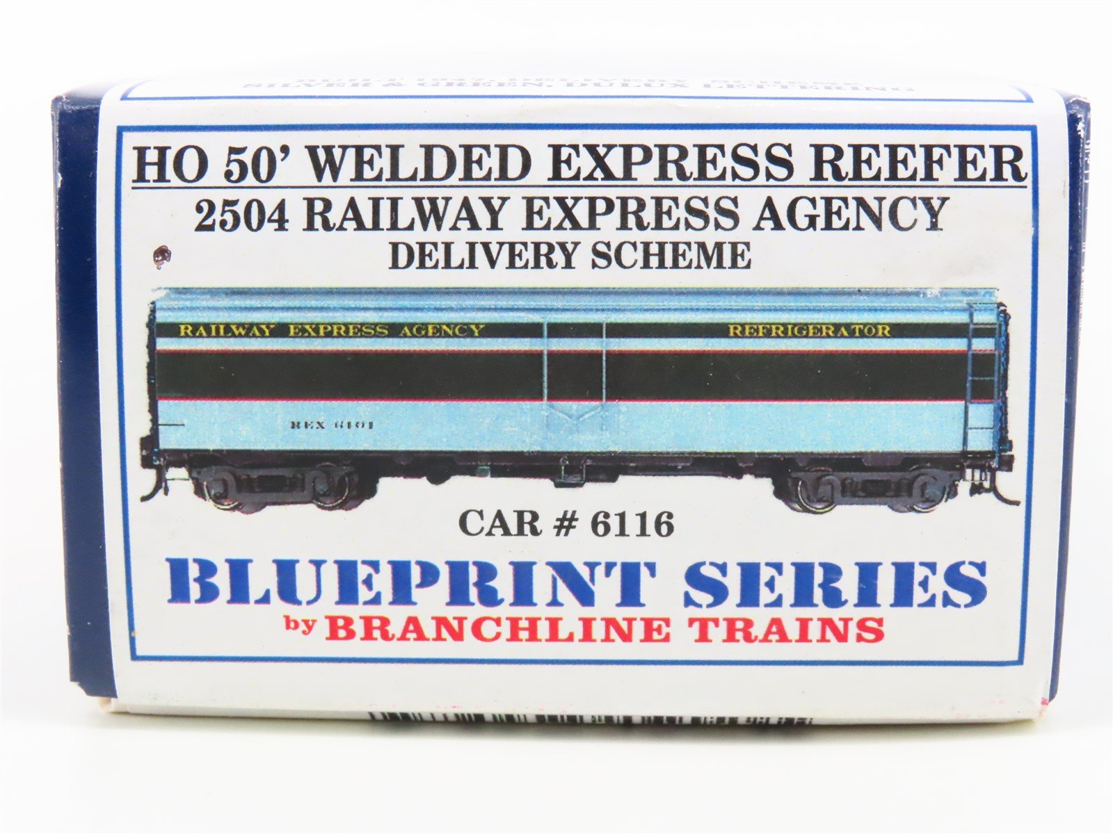 HO Branchline Blueprint Series Kit 2504 REX Railway Express Agency Reefer #6116