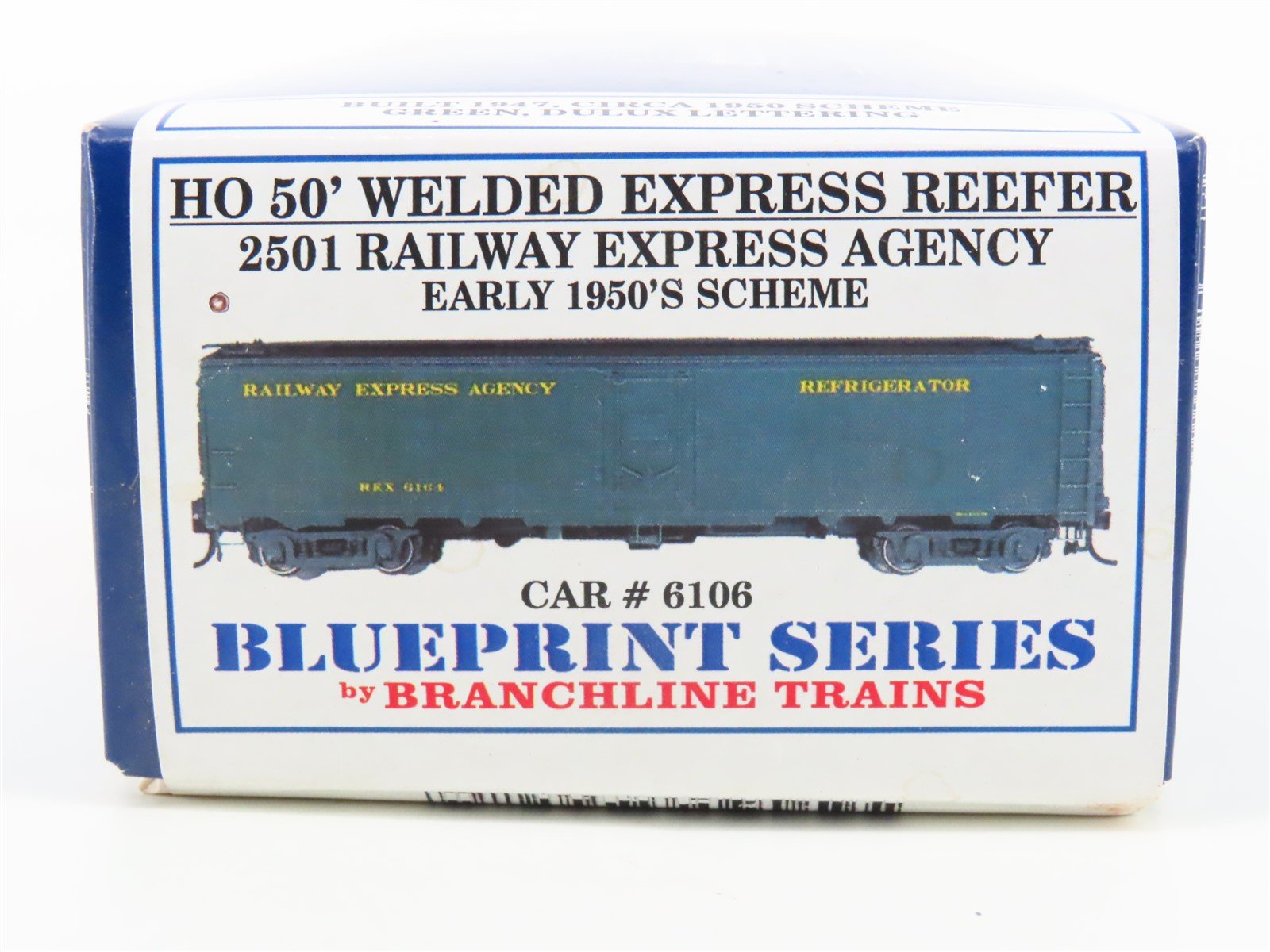 HO Branchline Blueprint Series Kit 2501 REX Railway Express Agency Reefer #6106