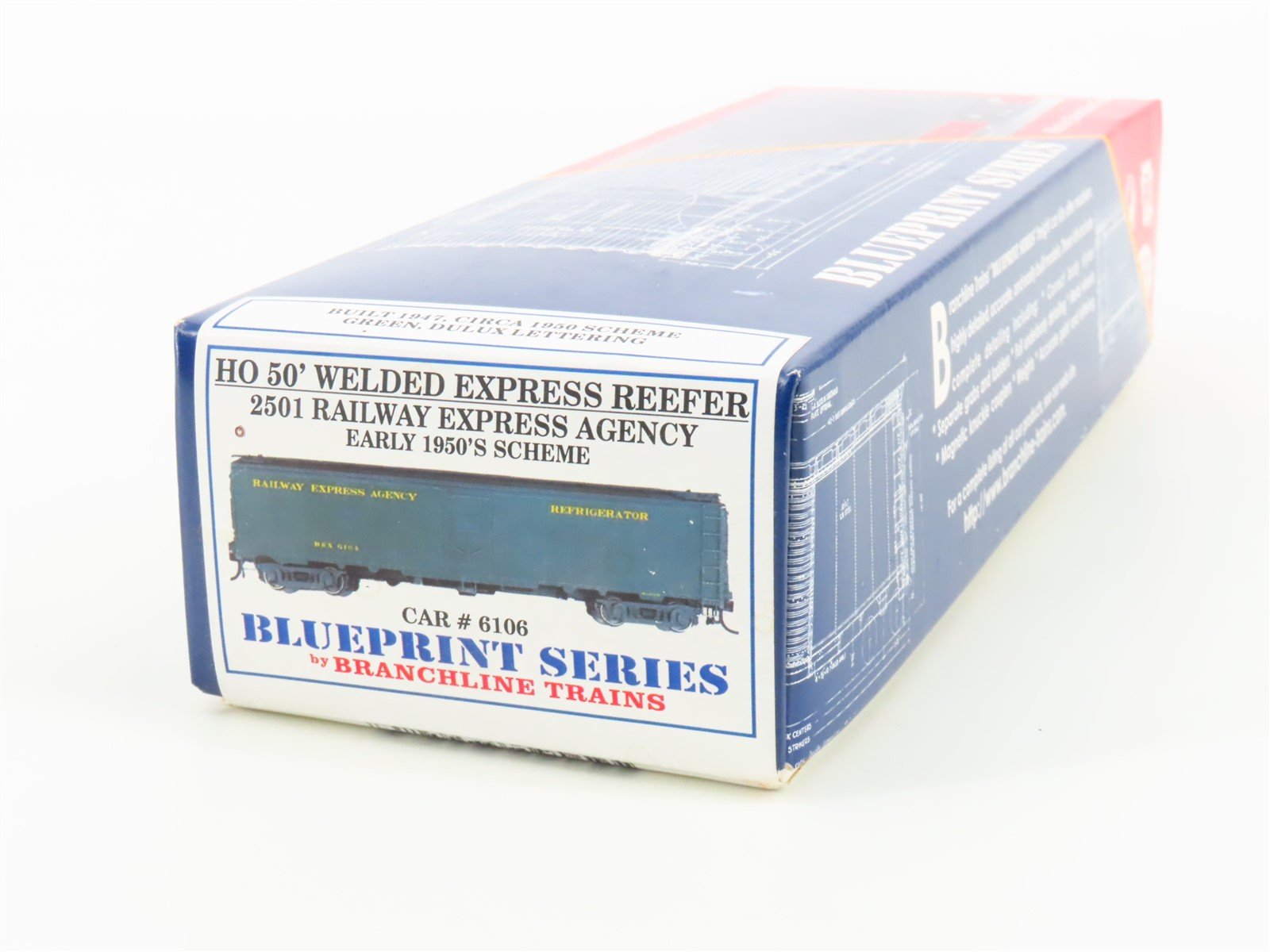HO Branchline Blueprint Series Kit 2501 REX Railway Express Agency Reefer #6106