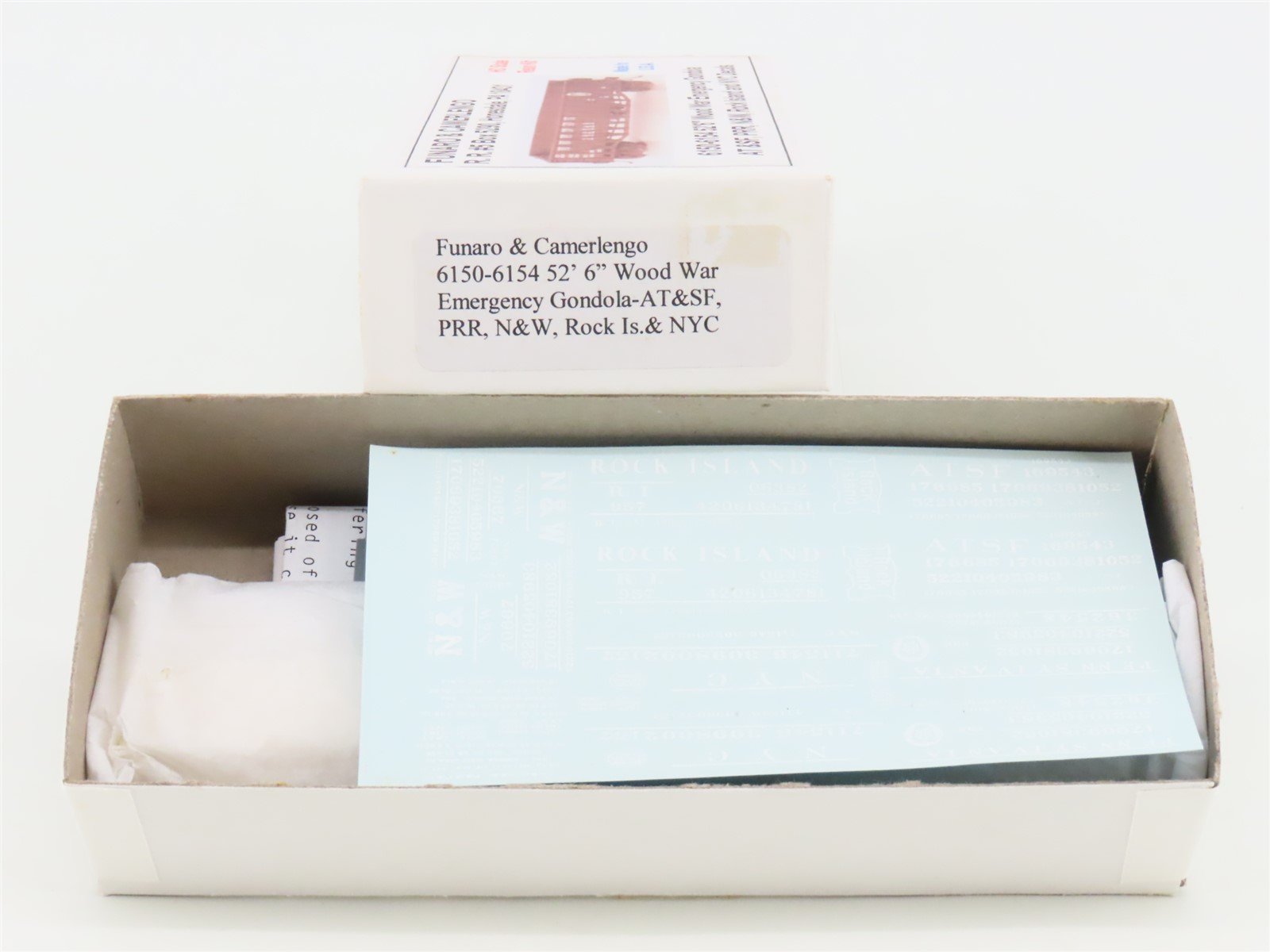 HO Scale Funaro & Camerlengo Kit 6150-6154 ATSF/PRR/N&W/RI/NYC Emergency Gondola