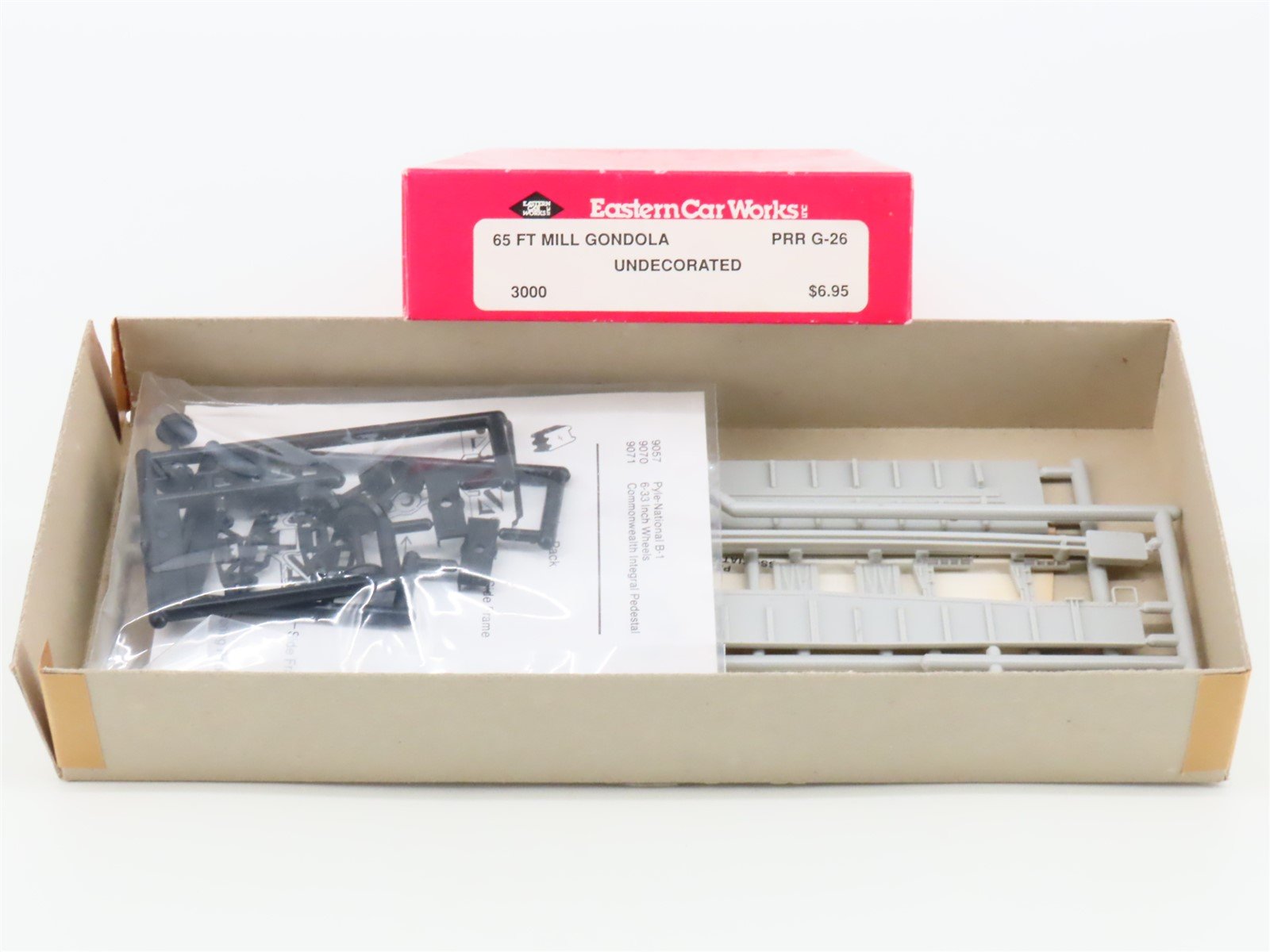 HO Scale Eastern Car Works Kit #3000 Undecorated 65' Mill Gondola