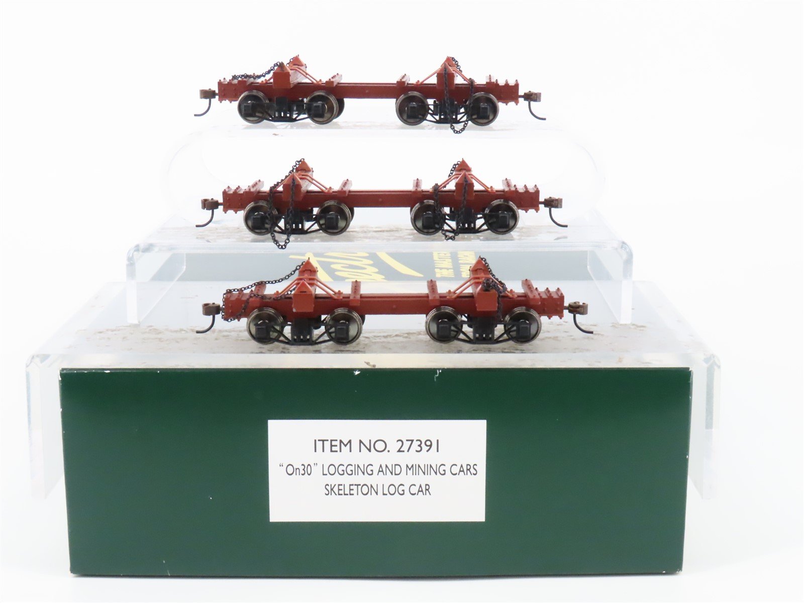 On30 Scale Spectrum 27391 Logging & Mining Skeleton Log Cars 3-Packs