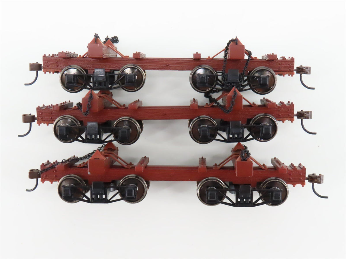 On30 Scale Spectrum 27391 Logging &amp; Mining Skeleton Log Cars 3-Packs