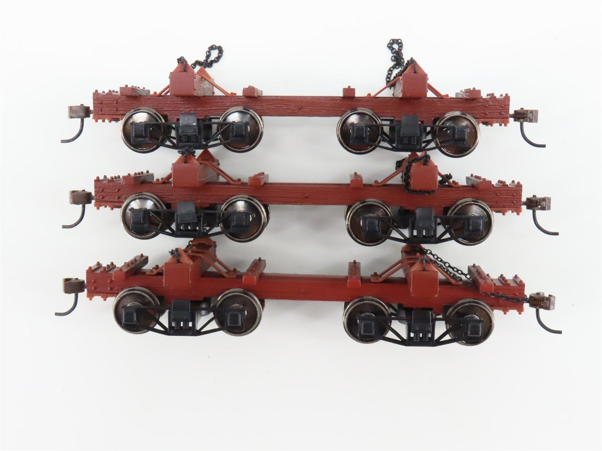 On30 Scale Spectrum 27391 Logging &amp; Mining Skeleton Log Cars 3-Packs